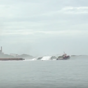 Barge Almost Takes Out Entire Lineup of Surfers