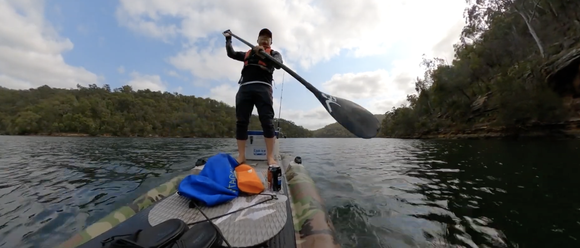 SUP fishing Tailor on soft plastic