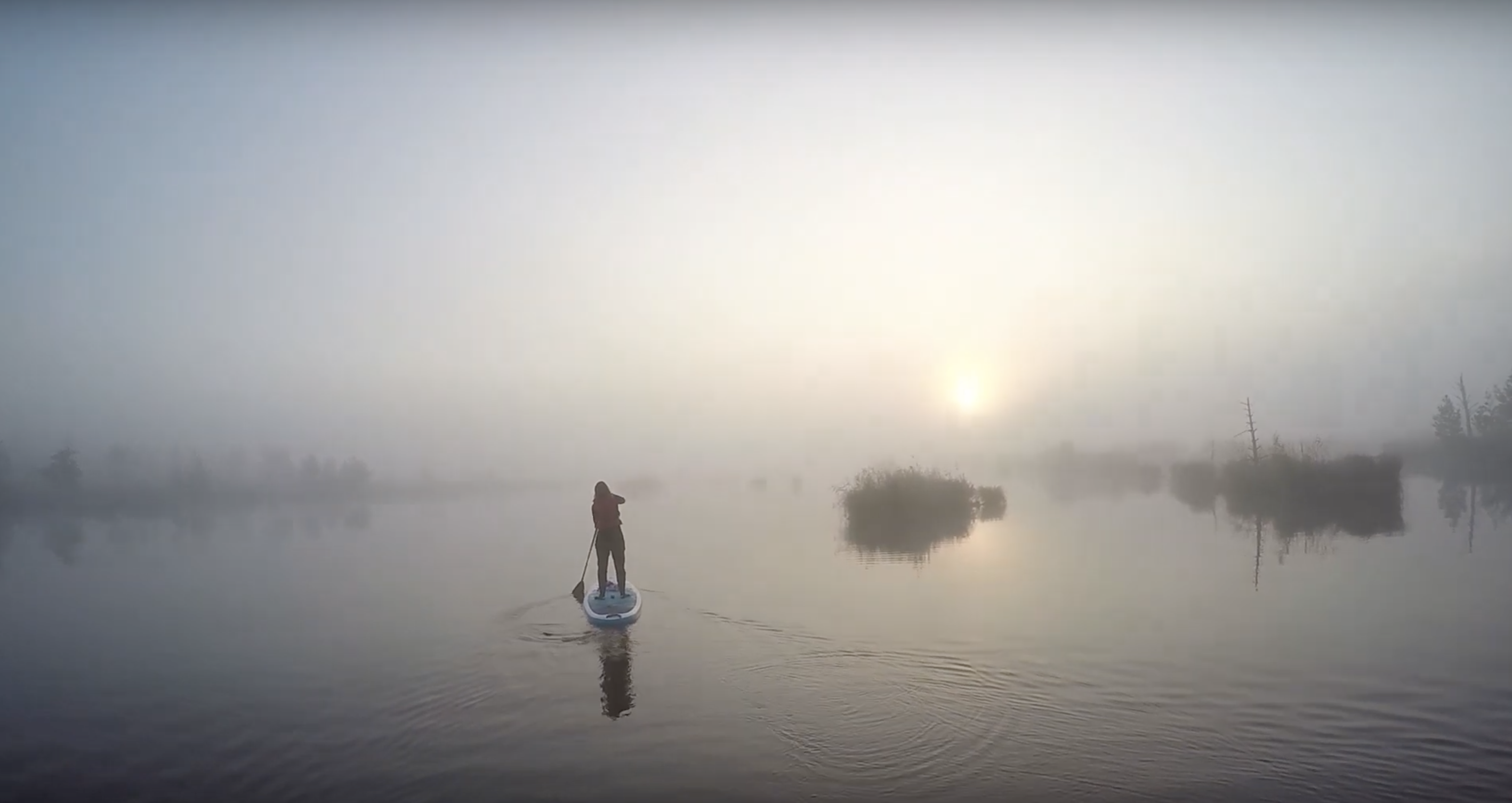 magical morning on a SUP