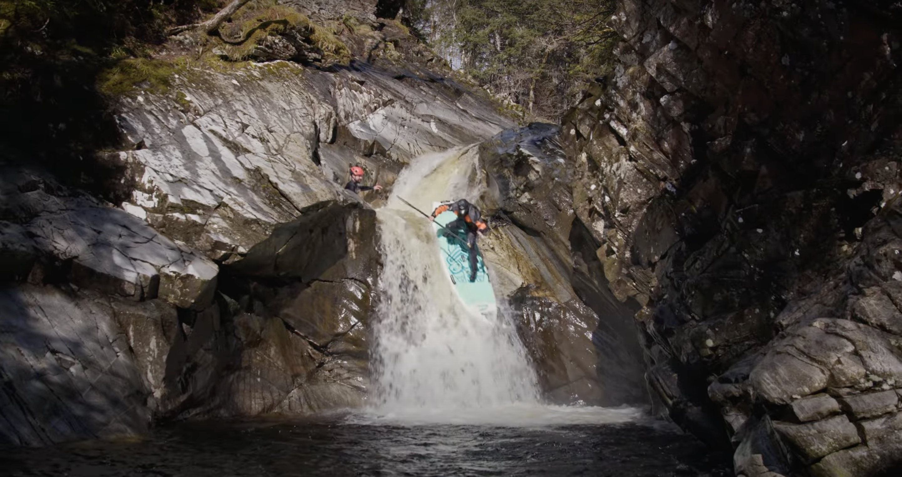 Historic SUP Descent at the Falls of Bruar Achieved by Sam Garthwaite and Team in March 2024